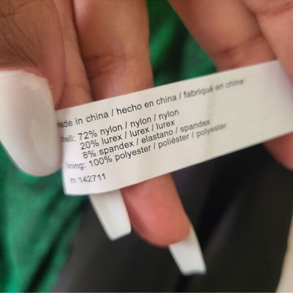 NWT ELOQUII GREEN SPARKLE MAXI DRESS C27 - Picture 10 of 11